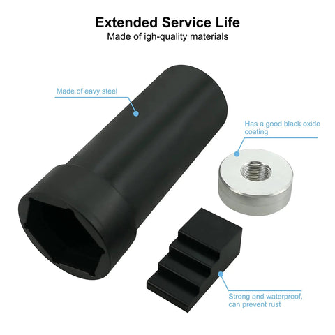 Qnbes mainshaft sprocket wrench kit: black handle, silver lock nut, black locking block set of 3 pieces