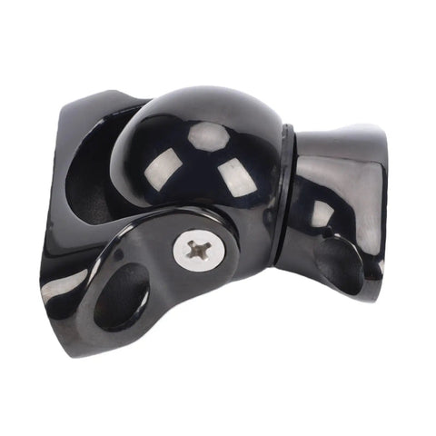 Premium 316 Marine Grade Stainless Steel Magnetic Door Stopper black design, flexible ball joint for secure door holding.