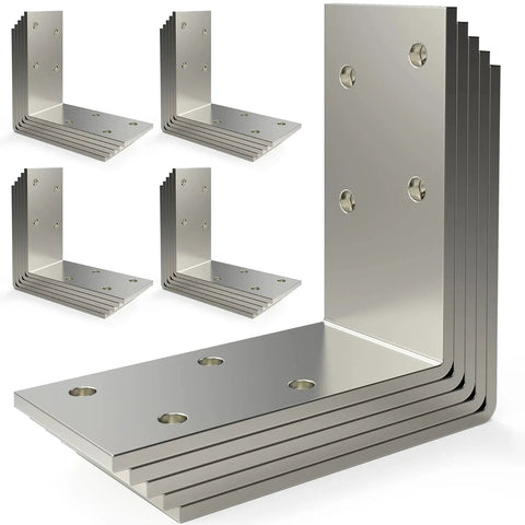 Heavy Duty 12 Gauge L Brackets 3x3 Inch Galvanized Corner Braces For Woodworking And Home Diy Projects 90 Degree Right Angle Supports For Shelves Beds Furniture Timber 25 Pieces