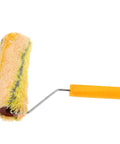 Heavy Duty Cotton Thread Paint Roller With Zero Hassle Grip And Smooth Roll Action Built To Make Rough Surfaces Look Completely Fresh For Any Weekend Warrior Project, featuring a cotton cover and yellow handle.