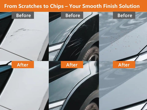 Honda Modern Steel Metallic Touch Up Paint Pen Kit NH-797M Color Match For Scratches, Chips, And Bumper Dings Before and After