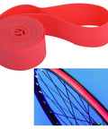 Red Two Piece Puncture Proof Bike Tire Liner Kit for Road and Mountain Tires, 24 Inch Rim Strips Inner Tube Protector