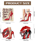4 Pack High Heels Iron On Transfer Patches Red Lips Colorful Heat Transfer Stickers for Tees Hoodies Jackets DIY Clothing