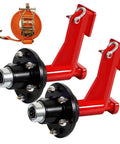 Two Pack Heavy Duty Shipping Container Wheels Kit With 6 Lug Axle, High Weight Capacity Up To 8,800 Pounds Per Wheel