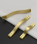 Brushed Gold Cabinet Pulls Set With 3 Inch Hole Center Spacing 76mm Kitchen Cabinet Handles For Cabinets And Cupboards Model ZH0079