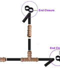 20 Pack End Closure Caps For One Half Inch Drip Irrigation Tubing 17mm Stop End Plugs Fittings Kit, installed on tubing