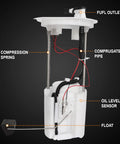 Beefed-Up Fuel Pump Assembly For Honda Pioneer 500 700 1000 showing components like compression spring, oil level sensor.