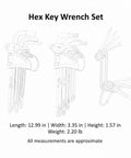 Rock Solid Hex Key Wrench Set That Slaps Every Squirrel Tight On Furniture Assembly And Repair Jobs With A Color Coded Kit That Never Gets Mixed Up For Quick Grab Access When You Need To Fix Stuff Fast, 3-piece CRV steel set, 2.2 lb
