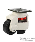 4X Heavy Duty Leveling Casters With Swivel Plate GD-80F Universal Workbench Wheels Adjustable Feet 500kg Load Capacity Per Wheel Built for Industrial Equipment and Heavy Duty Shop Benches, 4.0 in x 3.5 in, nylon wheel