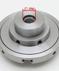 Bad Boy Heavy Duty Six Inch Four Jaw Self Centering Wood Lathe Chuck Crafted From Premium Steel showing 1"-8tpi mounting thread.