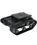 Beefy All Metal Tank Chassis With DC Geared Motor And Shock Absorbing Suspension For A Full Track Robotic Moving Platform