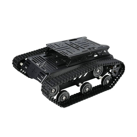 Beefy All Metal Tank Chassis With DC Geared Motor And Shock Absorbing Suspension For A Full Track Robotic Moving Platform