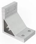 Heavy Duty 90 Degree Aluminum Corner Bracket Joint Fastener For 2020 Profile L Shape Connector Silver Finish, angled view.