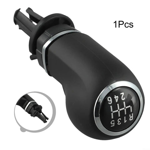 Sleek Black And Silver Manual Gear Shift Knob For Opel Cars Perfect Upgrade For 5 Or 6 Speed Manuals Simple DIY Install No Tools Needed To Spice Up Your Ride Today.