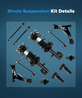 Front view of Amazon 12-piece strut suspension kit for Toyota Corolla/Matrix.
