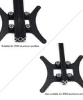 Dope Modular Y Carriage Plate Upgrade Kit For 2040V Aluminum Profile showing compatibility with 2040 and 2020 profiles