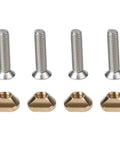 Heavy Duty Hydrofoil Wing Screw Kit And Foil Board Fixings For Surfing, showing metal screws and nuts for secure mounting