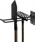 Vertical Wall Mounted Tool Rack for Garage and Workshop Space Saving Hand Tool Organizer with heavy duty iron wall mount