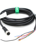 Cognex In-Sight 7000 9000 24V Power IO Cable M12 A-Coded 12 Pin Female To Flying Lead, coiled, 1m length