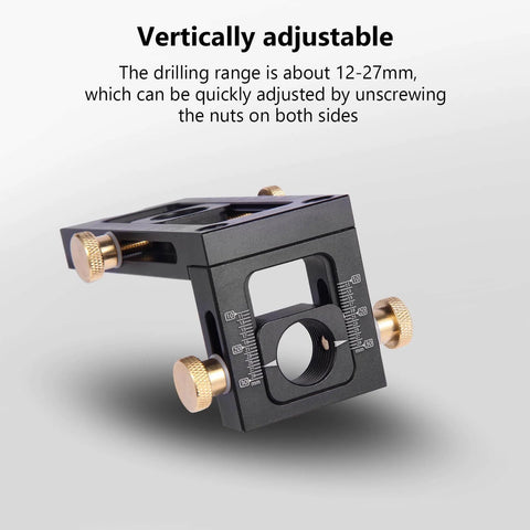 2 In 1 Drill Guide And Dowel Jig For Woodworking Aluminum 6061 Pocket Hole Jig for vertical and horizontal boards close-up