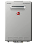 Instant Heat On Demand Outdoor Natural Gas Tankless Water Heater 6.8 Gpm Hella Efficient Condensing Unit in gray.