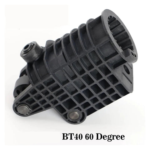 Heavy Duty Bt40 Tool Holder Pot Built Like A Tank For Rock Solid Stability And Zero Drama Vibration Control In High Speed Cnc Milling With Magazine Pockets, close-up angle showing the textured alloy steel designed for stability.
