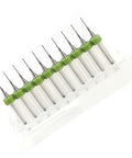 10 Piece Tungsten Carbide Drill Bits Set For Pro Grade Precision PCB And Electronics Prototyping, 0.7mm micro drill bits in clear case