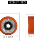 20 Pack Dryer Roller And Seal Kit Compatible With Huebsch Speed Queen IPSO Dryers showing size 2.5 inch and 0.98 inch