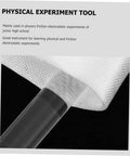 Two Pack Glass Electrostatic Experiment Sticks With Silk Cloth For Static Electricity Learning Lightweight Portable Science Equipment shown with close-up of silk cloth.