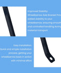 Beefed Up Front Support Bracket for 6 Cu Ft Wheelbarrows, Replacement Axle Brace detail, Heavy Duty Steel Rust Resistant