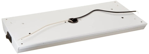 Ultra Slim 16 Watt Tube Light Fixture White 12 V 12 Inch Long By Five And A Half Inch Wide By One Inch Deep Uses Two F8T5 CW Fluorescent Tubes