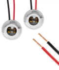 Two pre-wired connectors from T10 Extension Harness with Ten Bulbs and Ten Sockets for Brake Lights Turn Signals Daytime Running Lights Tail