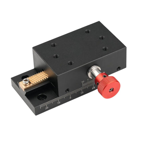 Go To Manual Precision Linear Stage For X Axis With 40mm Stroke Translation Slide Gear Drive in aluminum alloy, front view