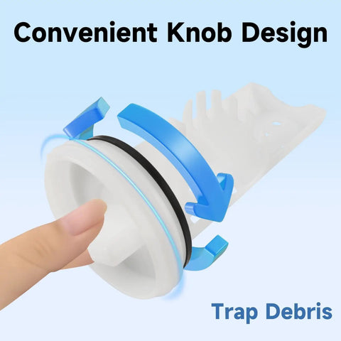 Washer Drain Pump Filter Replacement For GE Washing Machines GFW450 Series GFW550SSN0WW showing knob design