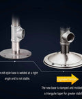Comparison of old and new bases for 304 Stainless Steel Eye Washer Station with Emergency Eye Wash and Hand Push Shower.