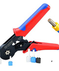 HSC8 10-6 Ferrule Crimping Pliers Professional Cold Press Insulated Terminal Crimper For Household Diy Electrical Repairs 1234 with colored terminals