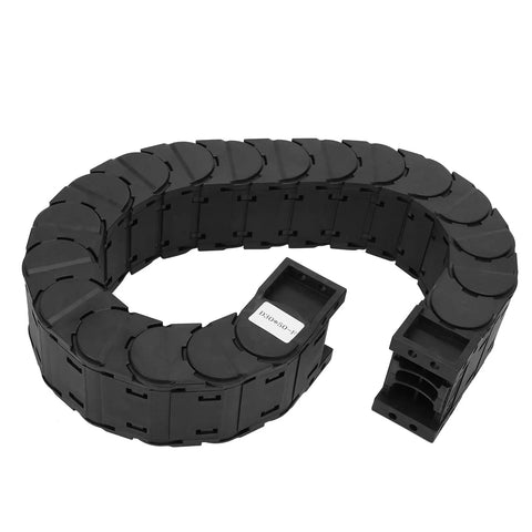 Rock Solid Low Noise Full Enclosed Nylon 66 Cable Drag Chain For CNC Machines And Engraving Arms, D30x38 mm, 1m Length view.