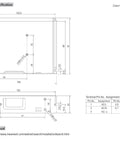 Technical diagram of LRS-100-24 Switching Power Supply with 24V single output, 108W, ultra-compact 1U module dimensions.