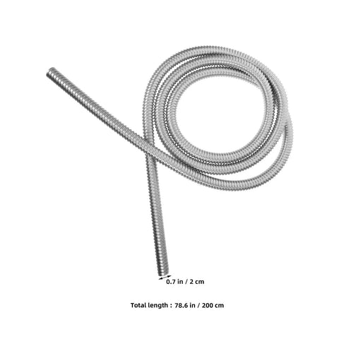 Heavy Duty Flexible Stainless Steel Electrical Wiring Conduit With Dang Smooth Burr Free Bore For No Sweat Cable Routing and Everyday Industrial Installation Ease, 78.6 in length.