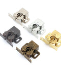Assorted colors of Double Roller Catch Cabinet Door Latch For Home And Campers, Cupboard Hardware, Solid Iron Finish With Gentle Close