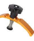 Aluminum T Track Hold Down Clamps With 3 Inch Clamp Thickness And 5 3 8 Inch Body For CNC Router Milling Machine And Drill Press Heavy Duty Press Plate Clamps To Secure Larger Workpieces On Your Shop Table, orange and black