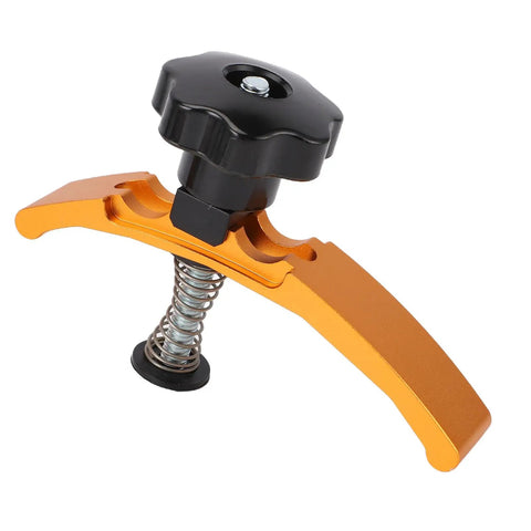 Aluminum T Track Hold Down Clamps With 3 Inch Clamp Thickness And 5 3 8 Inch Body For CNC Router Milling Machine And Drill Press Heavy Duty Press Plate Clamps To Secure Larger Workpieces On Your Shop Table, orange and black