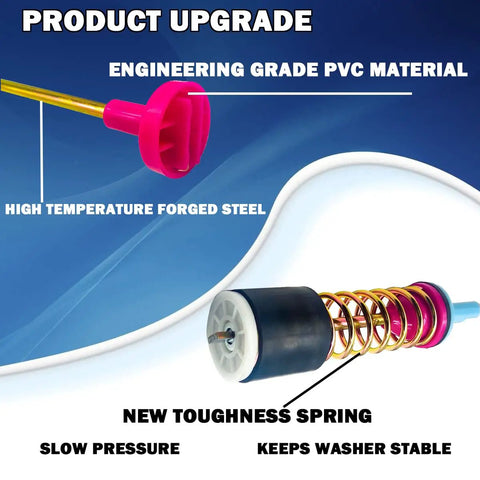 DC97-16350V 27.6 Inch Washer Damper Assembly components showing PVC, steel, and toughness spring