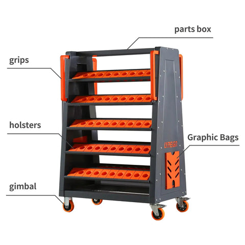 Beefy Shop Cnc Tool Rack Featuring Multifunctional Cat40 Tool Holder And Slick Dark Grey Coating For Heavy Duty Industrial Organization And Rapid Tool Swap Operations