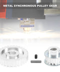 Heavy Duty Aluminum Synchronous Pulley Pair For Motor Belt Drives, 8mm bore, 4mm groove width, suitable for metal cutting stations.
