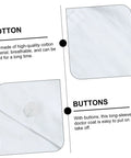 Unisex White Lab Coat With Pockets For Medical Pros And Students, Durable Cotton Doctor Coat fabric and button detail