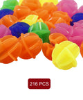 216 Piece Multicolor Bicycle Spoke Beads Kit Clip Beads For Bike Wheel Spokes Decoration Durable Plastic Easy Clip On