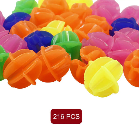 216 Piece Multicolor Bicycle Spoke Beads Kit Clip Beads For Bike Wheel Spokes Decoration Durable Plastic Easy Clip On