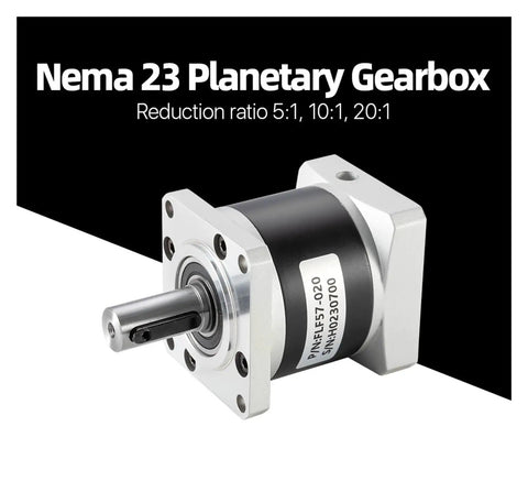 Nema 23 Planetary Gearbox Speed Reducer With 5 To 1 10 To 1 20 To 1 Ratios And 8mm Input For Stepper Motors Boosts Torque And Cuts Noise