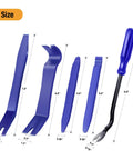 5 Piece Auto Trim Removal Tool Kit No Scratch Pry Set For Car Door Panels Clips And Dashboard Nylon Construction With Fastener Remover